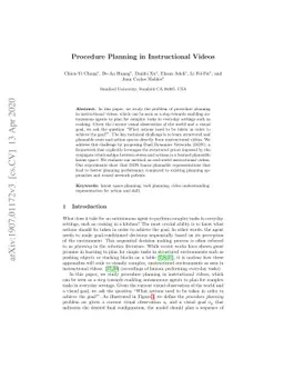 Procedure Planning in Instructional Videos