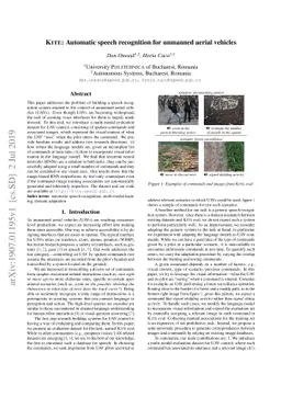 Kite: Automatic speech recognition for unmanned aerial vehicles