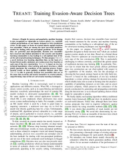 Treant: Training Evasion-Aware Decision Trees
