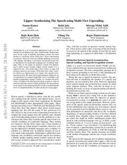 Lipper: Synthesizing Thy Speech using Multi-View Lipreading