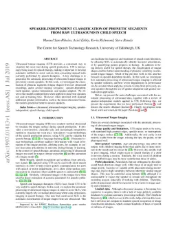 Speaker-independent classification of phonetic segments from raw
  ultrasound in child speech
