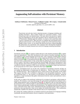 Augmenting Self-attention with Persistent Memory