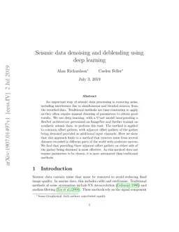 Seismic data denoising and deblending using deep learning