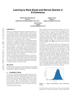 Learning to Rank Broad and Narrow Queries in E-Commerce