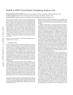 RadVR: A 6DOF Virtual Reality Daylighting Analysis Tool