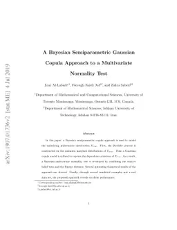 A Bayesian Semiparametric Gaussian Copula Approach to a Multivariate
  Normality Test