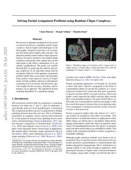 Solving Partial Assignment Problems using Random Clique Complexes