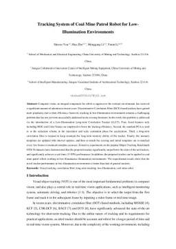 Tracking system of Mine Patrol Robot for Low Illumination Environment