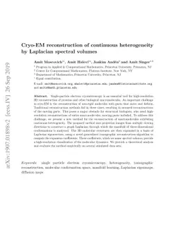 Cryo-EM reconstruction of continuous heterogeneity by Laplacian spectral
  volumes