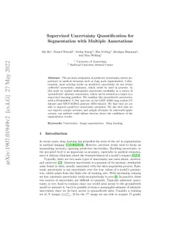 Supervised Uncertainty Quantification for Segmentation with Multiple
  Annotations