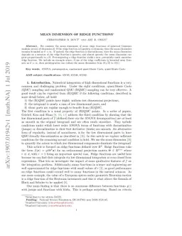 Mean Dimension of Ridge Functions