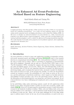 An Enhanced Ad Event-Prediction Method Based on Feature Engineering