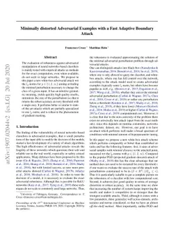 Minimally distorted Adversarial Examples with a Fast Adaptive Boundary
  Attack