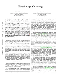 Neural Image Captioning