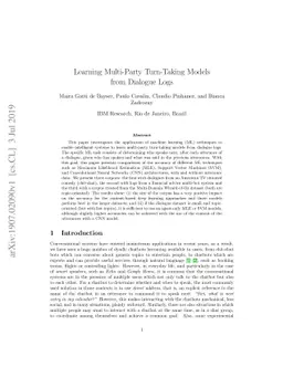 Learning Multi-Party Turn-Taking Models from Dialogue Logs