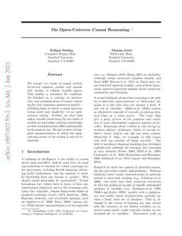 On Open-Universe Causal Reasoning