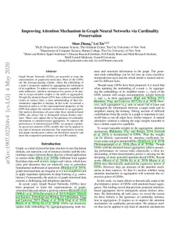 Improving Attention Mechanism in Graph Neural Networks via Cardinality
  Preservation