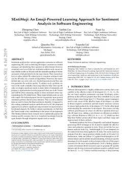SEntiMoji: An Emoji-Powered Learning Approach for Sentiment Analysis in
  Software Engineering