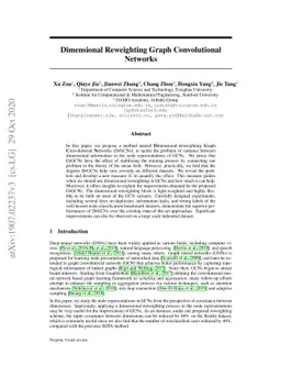 Dimensional Reweighting Graph Convolutional Networks