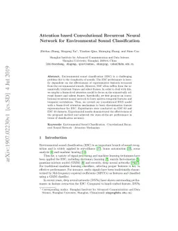 Attention based Convolutional Recurrent Neural Network for Environmental
  Sound Classification