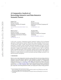 A Comparative Analysis of Knowledge-Intensive and Data-Intensive
  Semantic Parsers