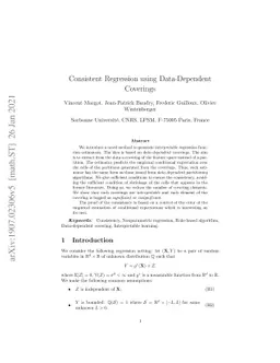 Consistent Regression using Data-Dependent Coverings