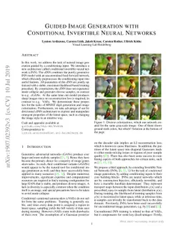 Guided Image Generation with Conditional Invertible Neural Networks