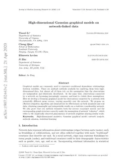 High-dimensional Gaussian graphical model for network-linked data