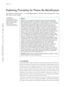 Exploiting Prunability for Person Re-Identification