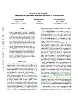 Neural Drum Machine : An Interactive System for Real-time Synthesis of
  Drum Sounds