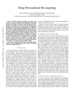 Deep Personalized Re-targeting