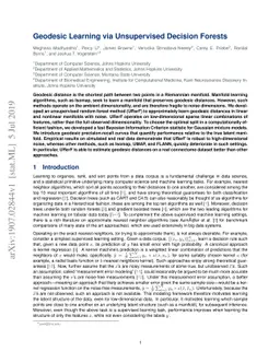 Geodesic Learning via Unsupervised Decision Forests