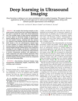 Deep learning in ultrasound imaging
