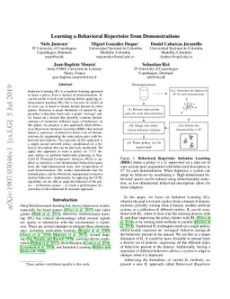 Learning a Behavioral Repertoire from Demonstrations