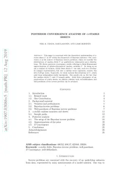 Posterior Convergence Analysis of $α$-Stable Sheets