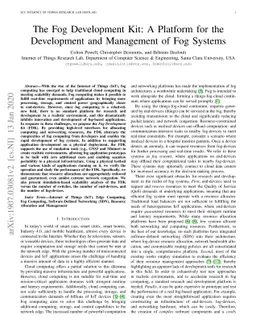 The Fog Development Kit: A Development Platform for SDN-based Edge-Fog
  Systems