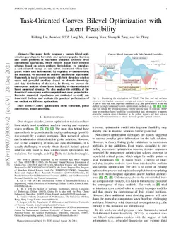 Task-Oriented Convex Bilevel Optimization with Latent Feasibility
