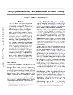 Weakly-supervised Knowledge Graph Alignment with Adversarial Learning