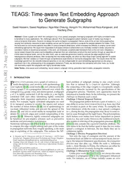 TEAGS: Time-aware Text Embedding Approach to Generate Subgraphs