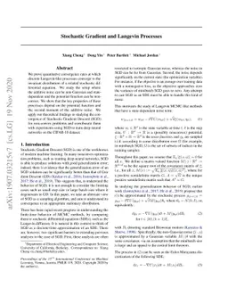 Stochastic Gradient and Langevin Processes