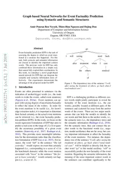 Graph based Neural Networks for Event Factuality Prediction using
  Syntactic and Semantic Structures