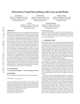 Informative Visual Storytelling with Cross-modal Rules