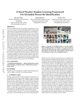 A Novel Teacher-Student Learning Framework For Occluded Person
  Re-Identification