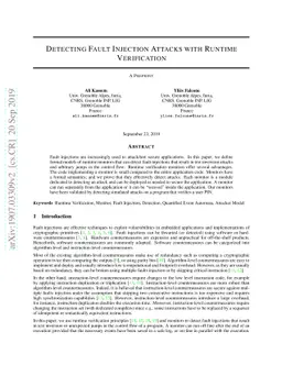 Detecting Fault Injection Attacks with Runtime Verification