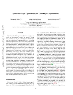 Spacetime Graph Optimization for Video Object Segmentation