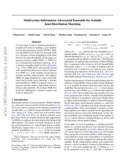 Multivariate-Information Adversarial Ensemble for Scalable Joint
  Distribution Matching