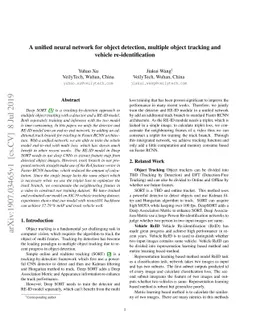 A unified neural network for object detection, multiple object tracking
  and vehicle re-identification