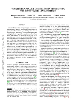 Towards Explainable Music Emotion Recognition: The Route via Mid-level
  Features