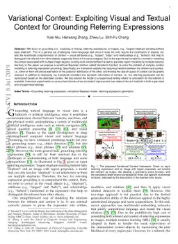 Variational Context: Exploiting Visual and Textual Context for Grounding
  Referring Expressions