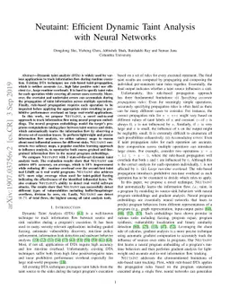 Neutaint: Efficient Dynamic Taint Analysis with Neural Networks